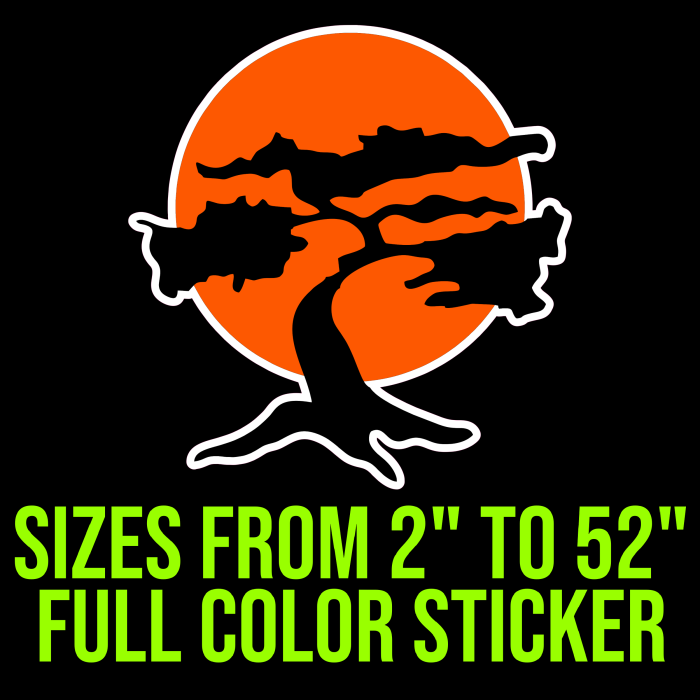 Cobra Kai Full Color Vinyl Decal - Custom Size - Up to 52 inches