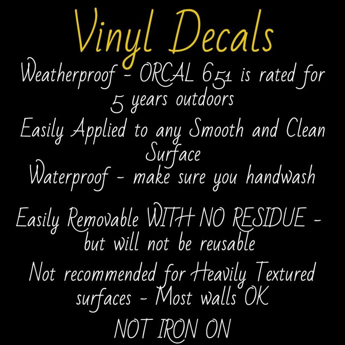 Custom Vinyl Decals - Make Your Own Personalized Decal - Custom Size - Up to 52 inches - Image 3