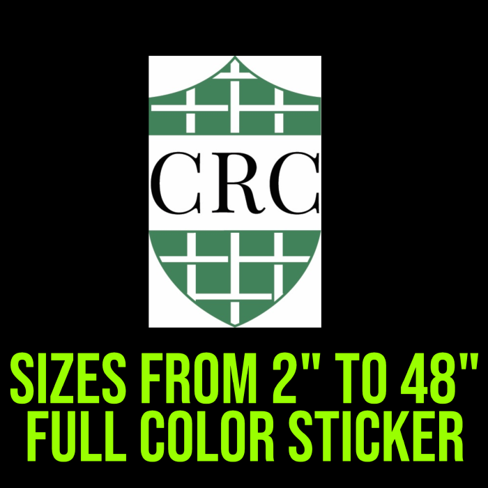 Cleveland Racquet club 1 Full Color Vinyl Decal- Custom Size