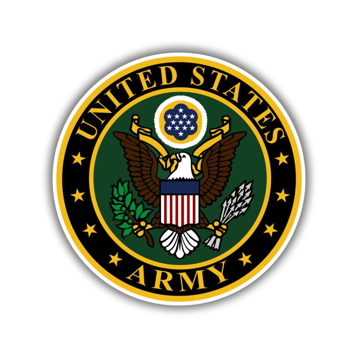 Army Seal Full Color Vinyl Decal- Custom Size - Up to 52 inches