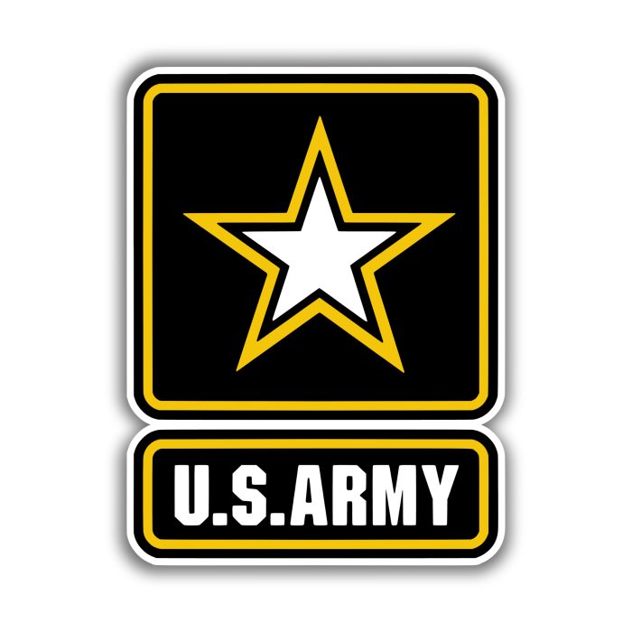 Army Full Color Vinyl Decal- Custom Size - Up to 52 inches