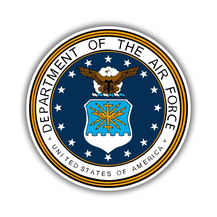 Air Force Seal Full Color Vinyl Decal- Custom Size up to 52 inches - Up to 52 inches