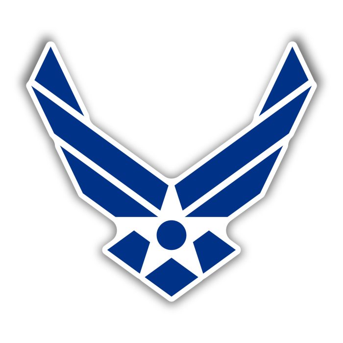 Air Force Full Color Vinyl Decal- Custom Size - Up to 52 inches