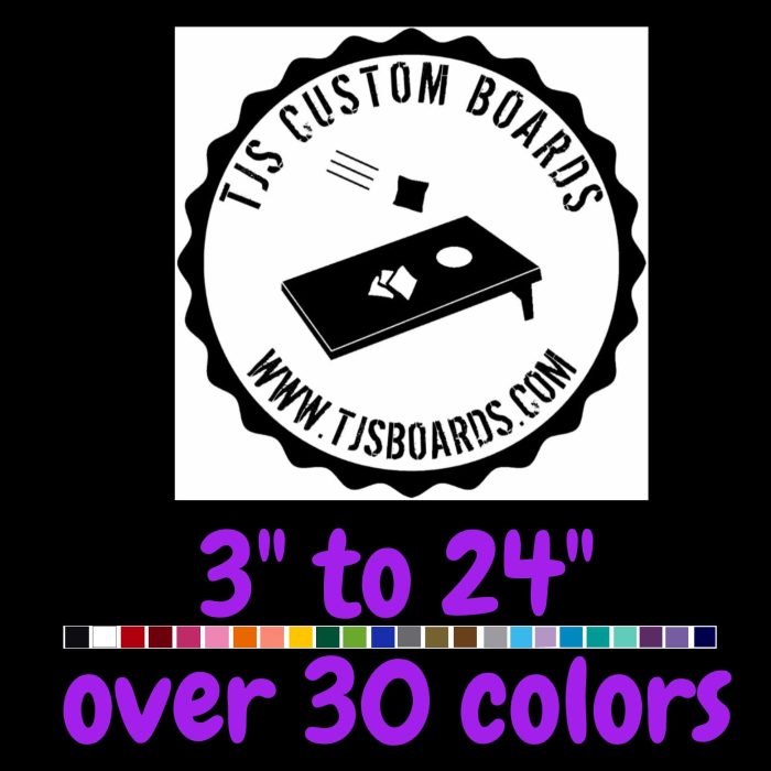 Custom for TJ - TJ's custom boards Vinyl Decal- Custom Size - Up to 24 inches