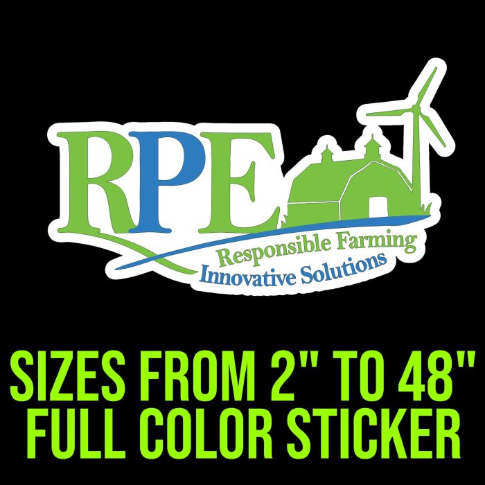 Custom for Nathan - RPE - Full Color Vinyl Decal- Custom Size - Up to 52 inches