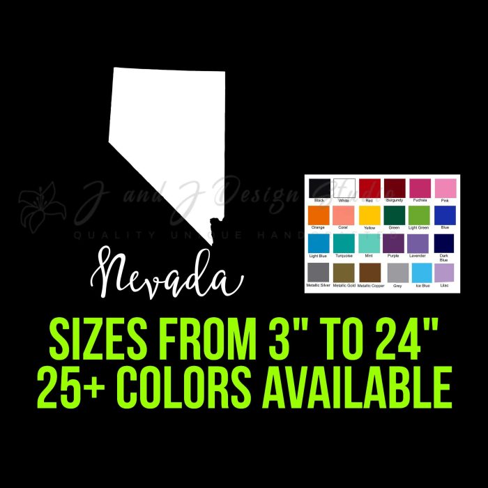 State of Nevada - Custom Size - Up to 24 inches