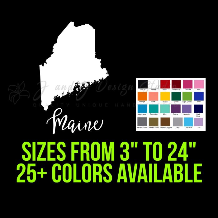 State of Maine - Custom Size - Up to 24 inches