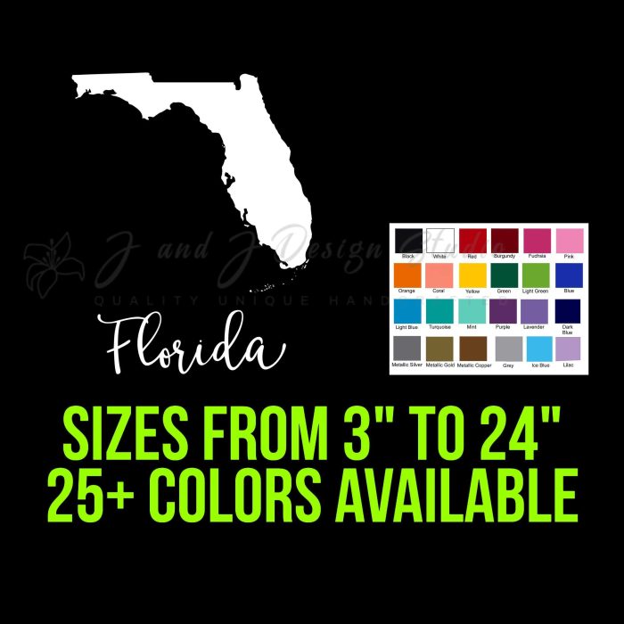 Florida - Custom Size - Up to 24 inches