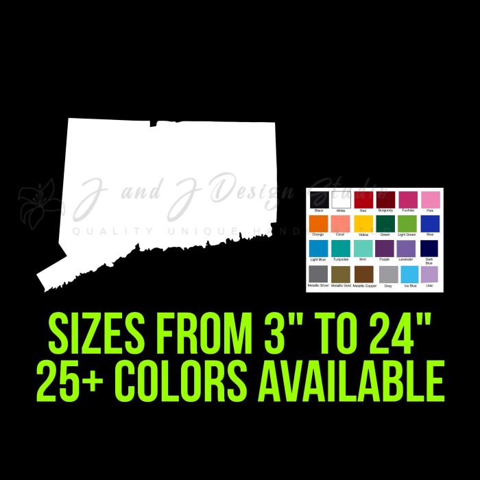 State of Connecticut - Custom Size - Up to 24 inches