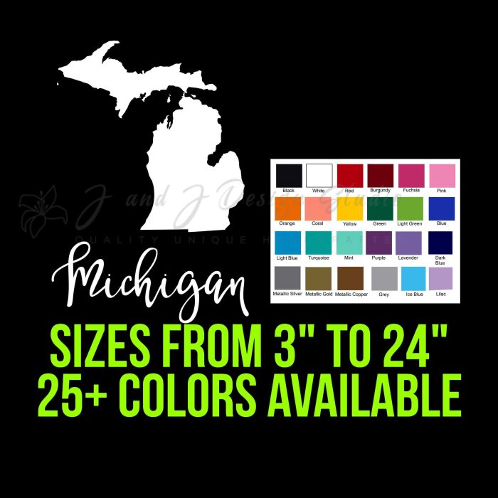 State of Michigan - Up to 24 inches