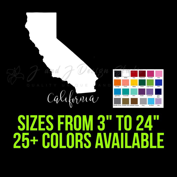 State of California - Custom Size - Up to 24 inches