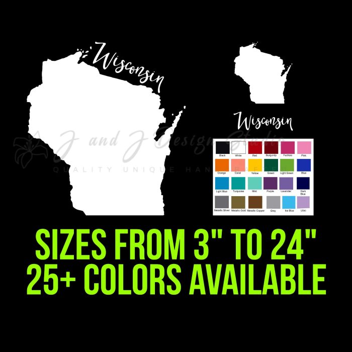 State of Wisconsin - Custom Size - Up to 24 inches