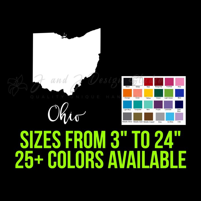 State of Ohio - Custom Size - Up to 24 inches