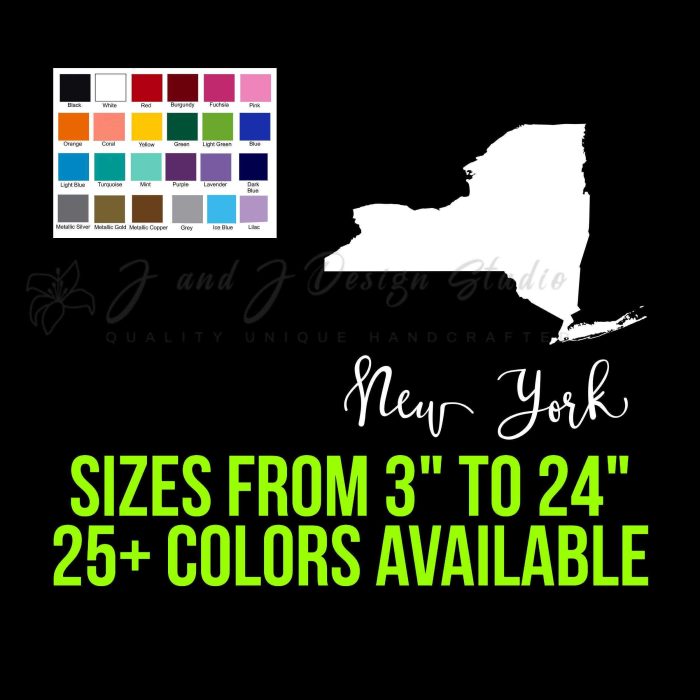 State of New York - Custom Size - Up to 24 inches