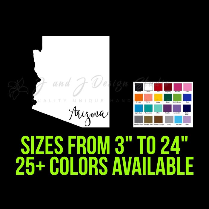 State of Arizona - Custom Size - Up to 24 inches