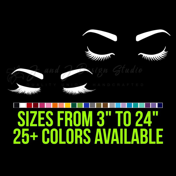 Eyes Vinyl Decal- Custom Size - Up to 24 inches