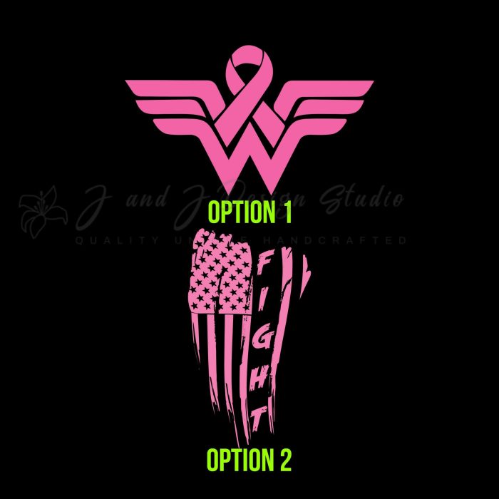 Breast Cancer Vinyl Decal- Custom Size - Up to 24 inches - Image 2