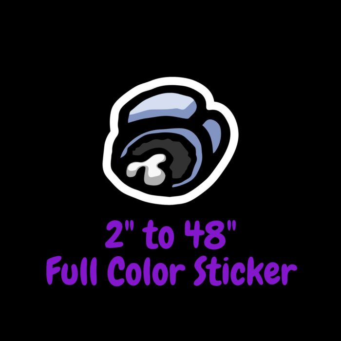 Among us Full Color Vinyl Sticker - Custom Size - Up to 52 inches