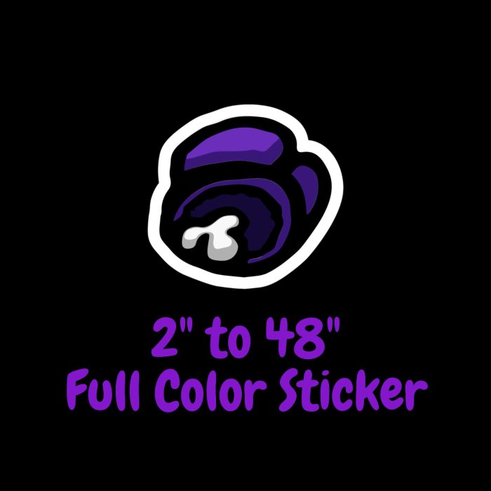 Among us Full Color Vinyl Sticker - Custom Size - Up to 52 inches