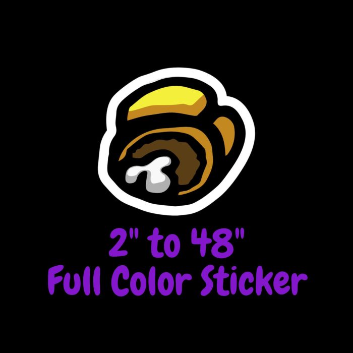 Among us Full Color Vinyl Sticker - Custom Size - Up to 52 inches