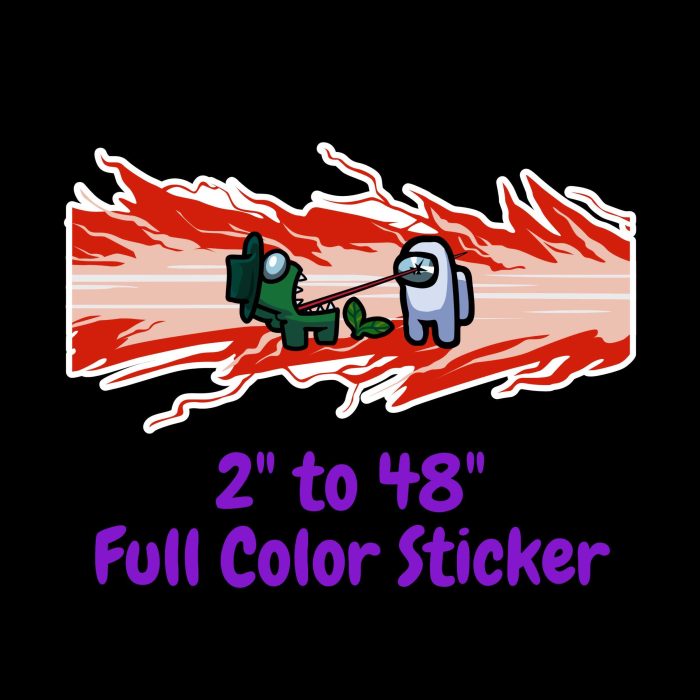 Among us Full Color Vinyl Sticker - Custom Size - Up to 52 inches