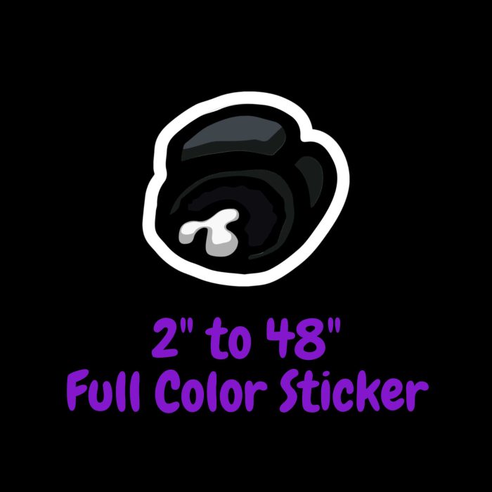 Among us Full Color Vinyl Sticker - Custom Size - Up to 52 inches