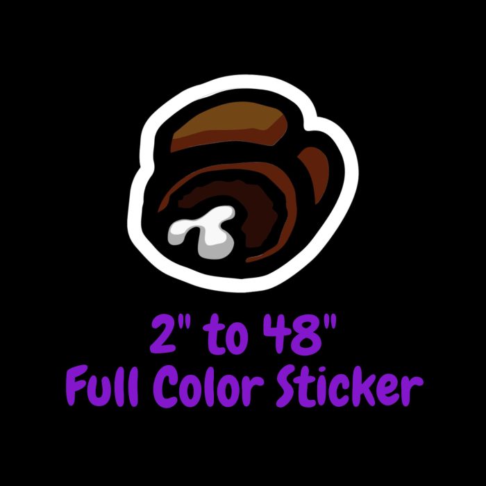 Among us Full Color Vinyl Sticker - Custom Size - Up to 52 inches