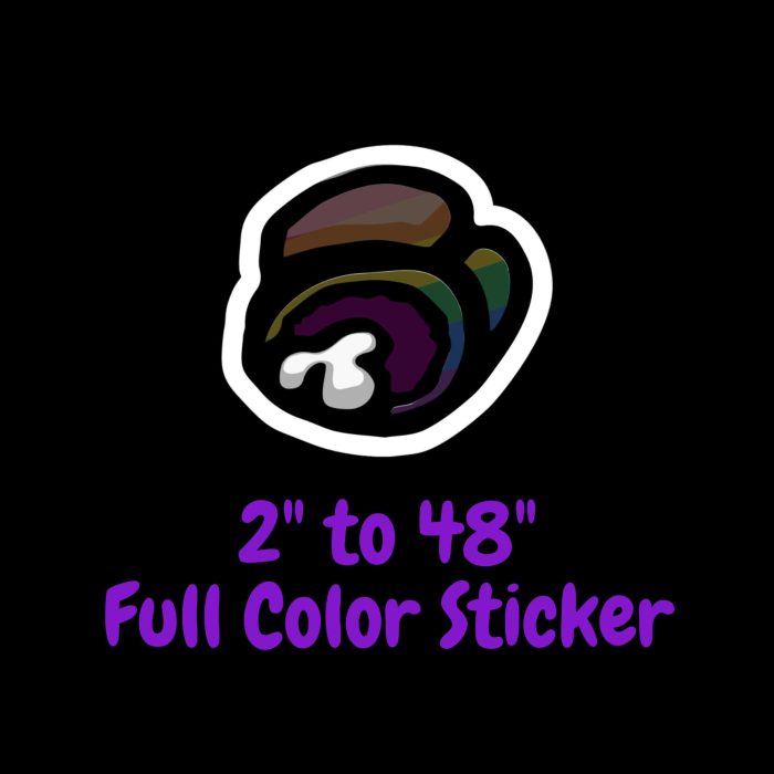 Among us Full Color Vinyl Sticker - Custom Size - Up to 52 inches