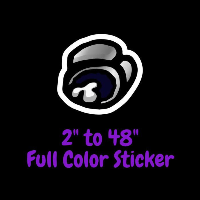 Among us Full Color Vinyl Sticker - Custom Size - Up to 52 inches