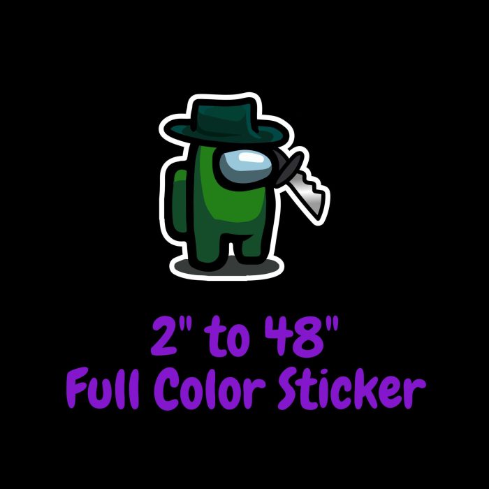 Among us Full Color Vinyl Sticker - Custom Size - Up to 52 inches