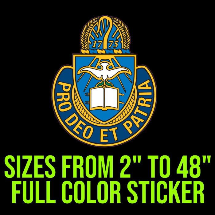 Custom for Jason Chaplains crest Full Color Vinyl Decal- Custom Size - Up to 52 inches