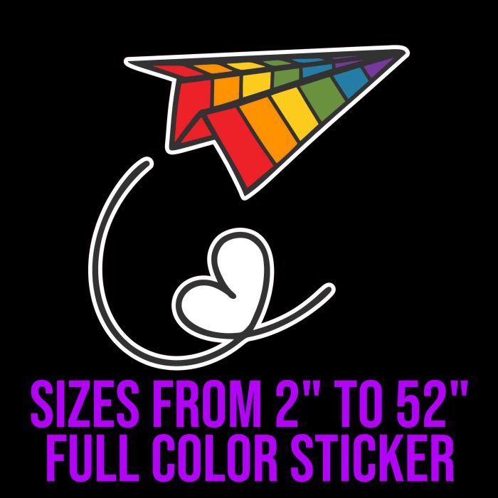 Pride Full Color Vinyl Decals - Custom Size - Up to 52 inches