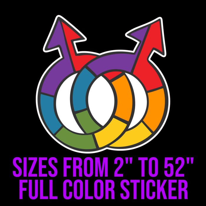 Pride Full Color Vinyl Decals - Custom Size - Up to 52 inches