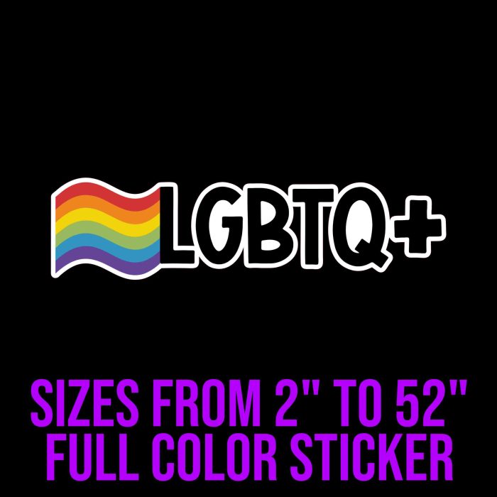 Pride Full Color Vinyl Decals - Custom Size - Up to 52 inches