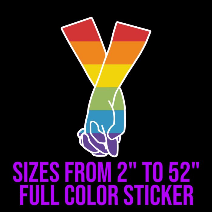 Pride Full Color Vinyl Decals - Custom Size - Up to 52 inches