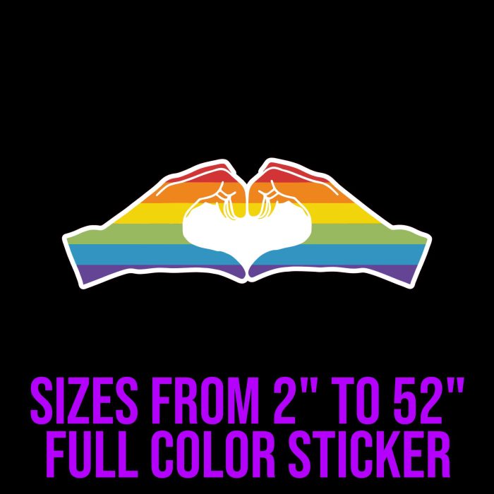 Pride Full Color Vinyl Decals - Custom Size - Up to 52 inches