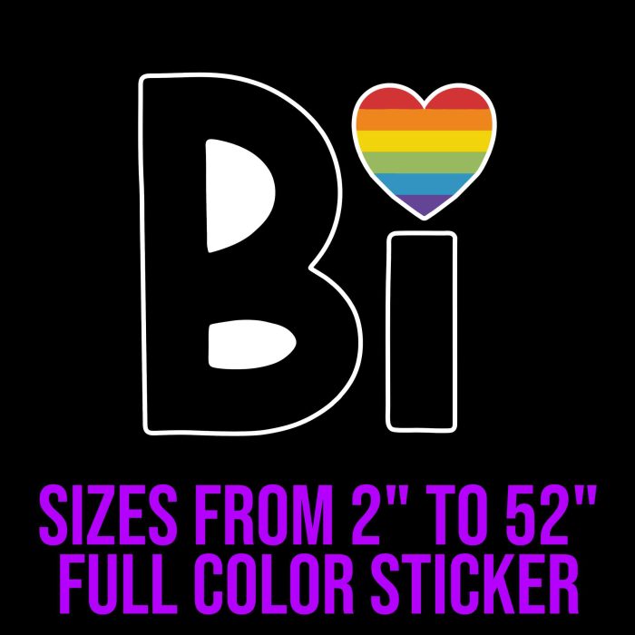 Pride Full Color Vinyl Decals - Custom Size - Up to 52 inches