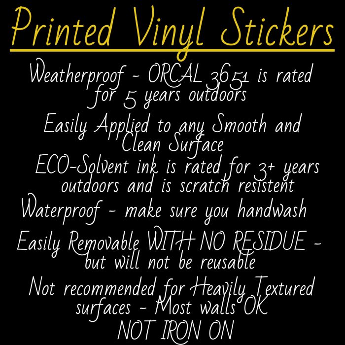 Custom Full Color Vinyl Decal - Custom Size - Up to 52 inches - Image 4