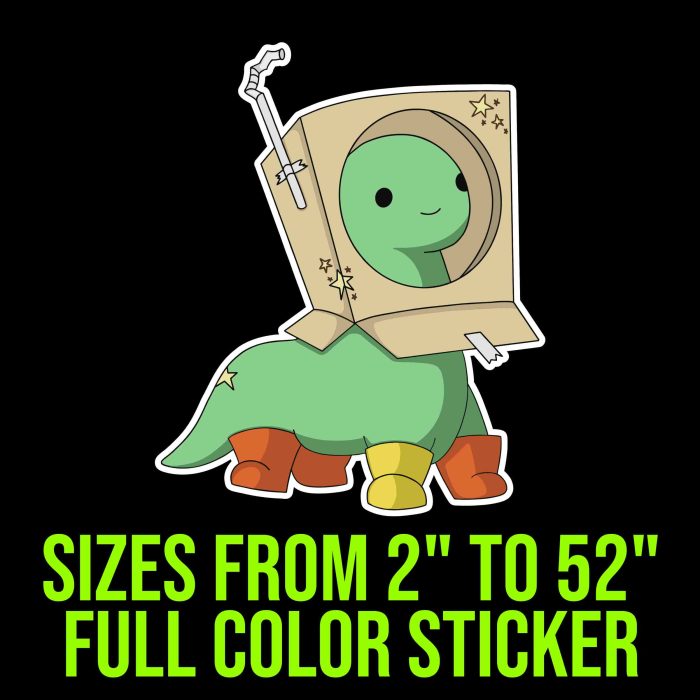 Dinosaur Full Color Vinyl Decal - Custom Size - Up to 52 inches