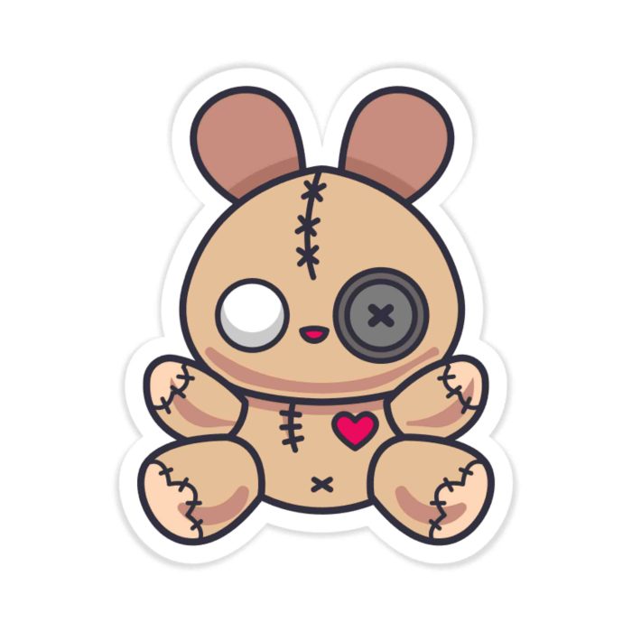 Voodoo Doll - Full Color Vinyl Decal - Custom Size - Up to 52 inches