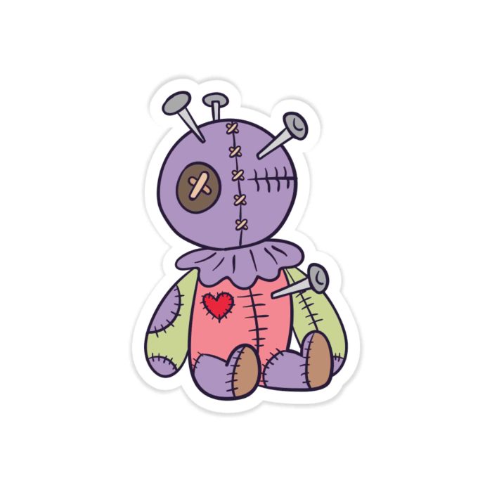 Voodoo Doll - Full Color Vinyl Decal - Custom Size - Up to 52 inches