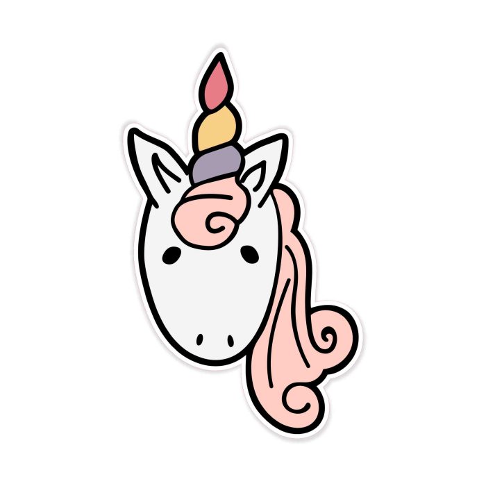 Unicorn - Full Color Vinyl Decal - Custom Size - Up to 52 inches