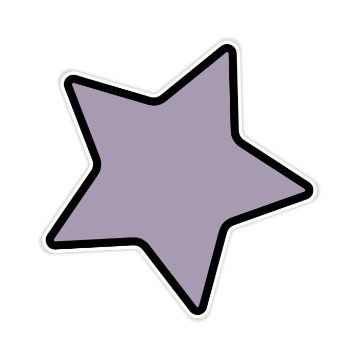Star - Full Color Vinyl Decal - Custom Size - Up to 52 inches