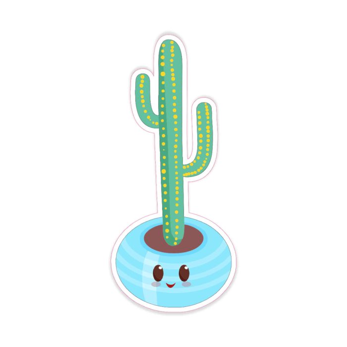 Cactus - Full Color Vinyl Decal - Custom Size - Up to 52 inches