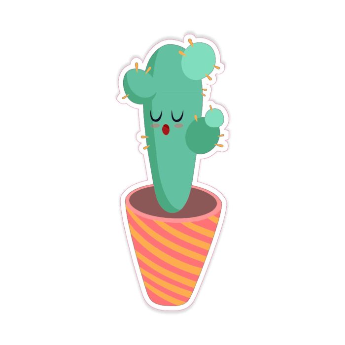 Cactus - Full Color Vinyl Decal - Custom Size - Up to 52 inches