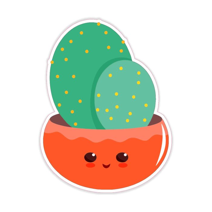 Cactus - Full Color Vinyl Decal - Custom Size - Up to 52 inches