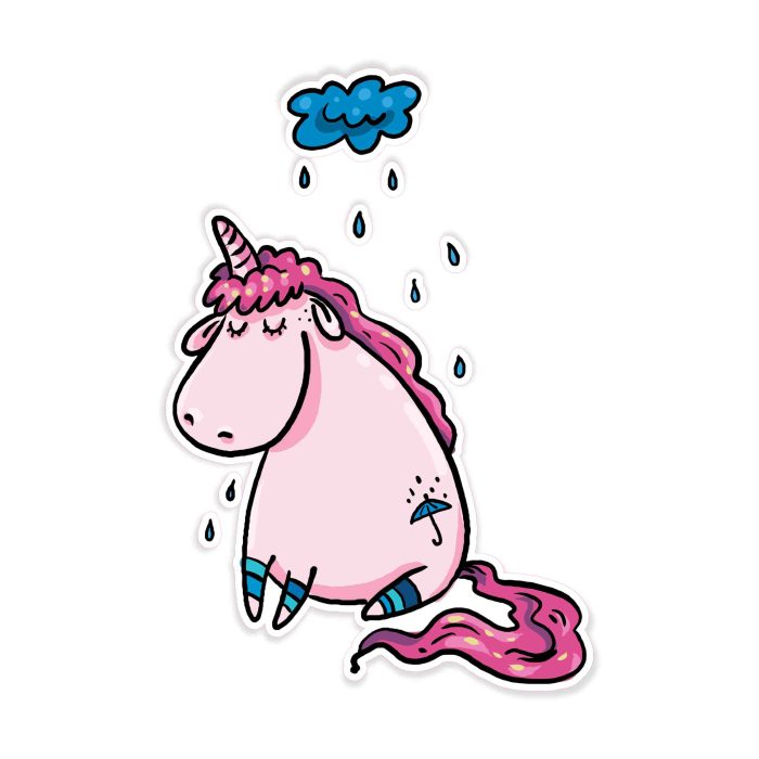 Unicorn - Full Color Vinyl Decal - Custom Size - Up to 52 inches