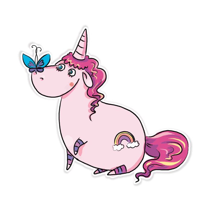 Unicorn - Full Color Vinyl Decal - Custom Size - Up to 52 inches