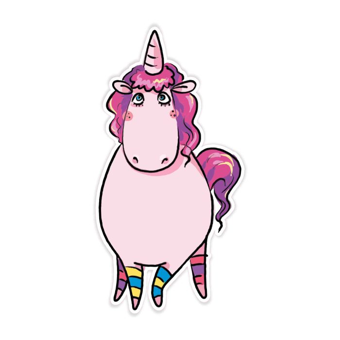 Unicorn - Full Color Vinyl Decal - Custom Size - Up to 52 inches