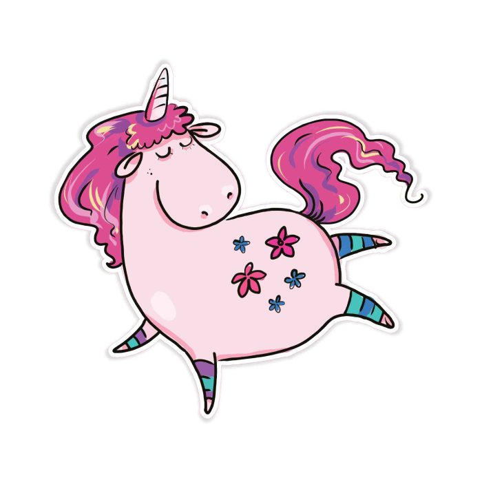 Unicorn - Full Color Vinyl Decal - Custom Size - Up to 52 inches